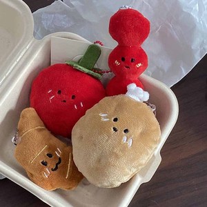 Llaveros de Peluche con Temática de Comida de Dibujos Animados, Lindos y Creativos, Colgante Versátil para Mochila, Muñecos Pequeños Decorativos, Unisex, Venta al por Mayor - Product Image 3