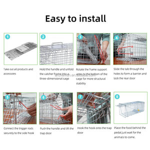Jaula de Acero de 32 Pulgadas para Trampas Humanitarias para Animales, Control de Roedores Vivos, Ratas, Ardillas, Mapaches - Product Image 6