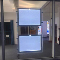 Support d'Affiches Rétroéclairé en Acrylique A3 A4 Paysage, Cadre Lumineux Suspendu au Plafond en Plexiglas pour Agence Immobilière