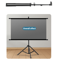 Écran de projection anti-lumière Topleo, pliable, blanc, à grille, écran de projection portable sur trépied, écran de projection ALR sur pied