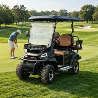 Voiturette de golf électrique Rainbow 72V Lithium 4 places 5kW pour les familles, les quartiers et les stations balnéaires aux États-Unis