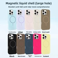Nouvelle coque de protection magnétique en silicone liquide mat pour iPhone 17 Pro, style Ins, antichute, compatible 16/15