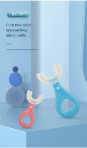 Spazzolino da denti a forma di U per bambini bambini 2-6 7-12 anni bocca in Silicone a setola morbida con spazzolino da denti - Product Image 6