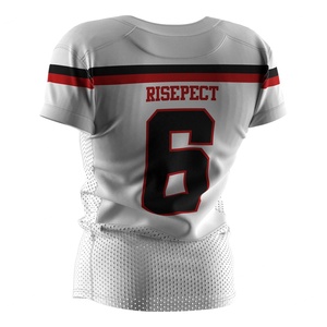 Maillot de football américain professionnel avec coutures renforcées, compatible avec les protections, évacuant l'humidité et durable pour un confort optimal - Product Image 4