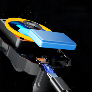 พัดลมระบายความร้อนโทรศัพท์มือถือแบบพกพา ทำจากอะลูมิเนียม พร้อมคลิปชาร์จไร้สายและแผ่นยึดด้านหลังสำหรับเล่นเกม - Product Image 6