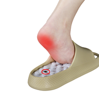 Chaussons de massage magnétique à acupression pour hommes et femmes, grande taille, à bout ouvert, avec sangle réglable, pour la maison et la santé des pieds, idéaux pour l'été