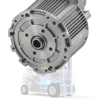 Motor DC Brushless 96V Tahan Lama hingga 15KW untuk AGV Hairpin Winding IP67 IE5 PMSM dengan Resolver 7.5HP hingga 19HP Puncak 6000 RPM 140 Nm