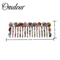 Oradour Peignes à cheveux personnalisés en acétate 2025 Portable Afro peigne à dents larges lisseur circulaire pour filles et bébés vente en gros