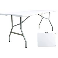 Table de pique-nique pliante ronde en PEHD de 80 cm, idéale pour le camping et les fêtes, table de banquet pliable avec poignée – Meilleure vente