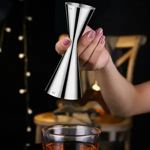 Outil de Bar en métal 30/60ml Double Jigger à Cocktail en acier inoxydable Jigger à mesurer pour barman