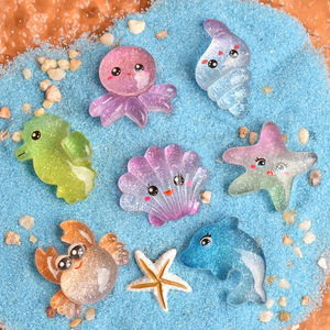 Cabujón de resina de la serie Cute Ocean Shining para la creación de joyas DIY, horquillas y decoración de fundas de teléfono - Product Image 2