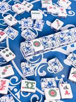 Fichas de Mahjong Americanas de Melamina Premium, Resistentes a los Arañazos, Fichas para Jugar a Mano, Venta al por Mayor de Fábrica, OEM para Juegos de Mesa Familiares en Interiores
