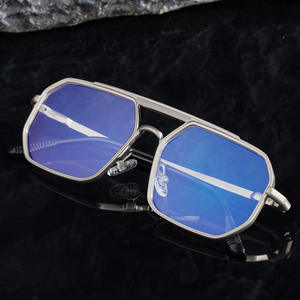 KSL-98333 Gafas de sol con montura cuadrada para hombre, montura metálica negra, protección UV400, gafas de sol clase 2 - Product Image 4