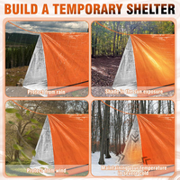 Tente de survie d'urgence en aluminium imperméable à deux personnes avec logo personnalisé, film thermique en mylar