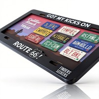 Cadre de plaque d'immatriculation suspendu en plastique ABS durable, résistant aux UV, design personnalisé, à la mode, prix de gros Licheng CP02