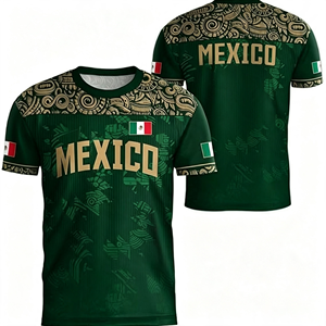 Camiseta de Fútbol de México para el Mundial 2026, Camiseta de Cuello Redondo para Hombre, Camiseta de Fútbol de <span class=keywords><strong>Manga</strong></span> Corta - Product Image 1