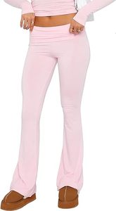 <span class=keywords><strong>Pantaloni</strong></span> Skinny svasati da <span class=keywords><strong>donna</strong></span> piegati su Leggings elasticizzati Bootcut con fondo Yoga <span class=keywords><strong>pantaloni</strong></span> Y2k jogging - Product Image 4