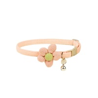 Nouveau collier pour chat en laine avec motif floral mignon, taille réglable, avec clochette, accessoire de collier-laisse pour petits chiens, toutes saisons