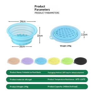 Bassin facial pliable en silicone pour bain de glace, avec plateau à glace intégré, pour la thérapie par immersion froide et le raffermissement de la peau - Product Image 4