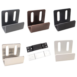 Supports de montage de carreaux en acier inoxydable, auto-adhésifs, noirs, en forme de U, pour la fixation des carreaux muraux et de sol - Product Image 3