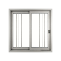 Fenêtre à persiennes horizontales à rupture de pont thermique moderne en alliage d'aluminium triple vitrage avec moustiquaire magnétique en acier inoxydable