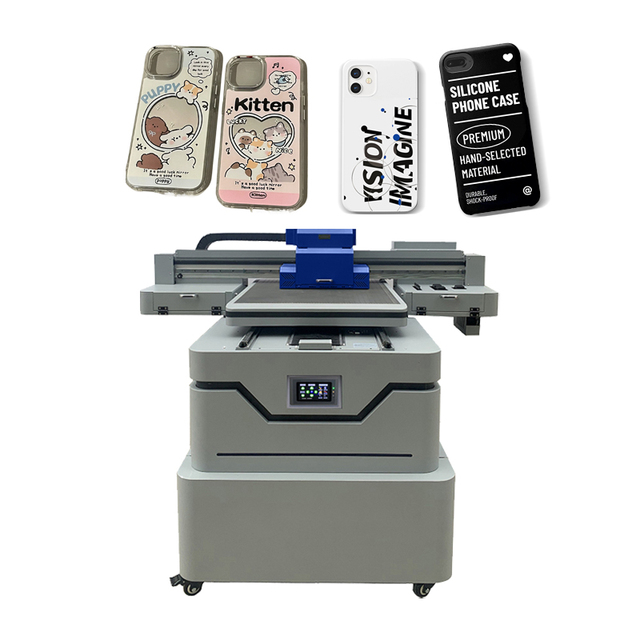 High Speed Printable 3D Effect Size 6090 UV Flatbed Printer XP600 I1600 I3200 Head for Plastic/Acrylic/Metal