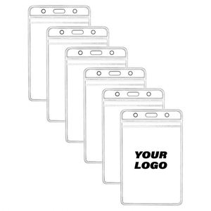 No Minimum Waterproof Pvc Clear Plastic Holder for Id <b>Staff</b> Badge Soft Card <b>Pocket</b> Sleeve Custom Promotional Gifts - Product Image 1