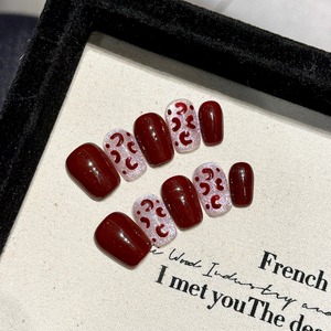 TSZS-<span class=keywords><strong>Uñas</strong></span> <span class=keywords><strong>postizas</strong></span> hechas a mano <span class=keywords><strong>con</strong></span> punta de leopardo, <span class=keywords><strong>uñas</strong></span> <span class=keywords><strong>postizas</strong></span> de otoño e invierno - Product Image 6