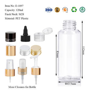 Botella cilíndrica de plástico PET transparente con tapa para aceite esencial, perfume, suero de aromaterapia, 120 ml, 4 oz - Product Image 6