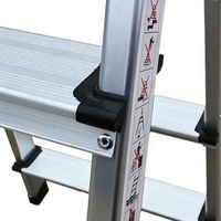 Échelle à marches légère en aluminium, 2 marches larges et antidérapantes, la plus populaire, capacité 330 lbs, conforme EN 131, pour escalier, pique-nique, camping, pêche