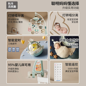 Cuna infantil colgante móvil música luz juguete Control remoto proyección giratoria caja de música bebé sonajero juguete regalos perfectos para bebé - Product Image 4