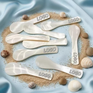 Cucharas <span class=keywords><strong>de</strong></span> Servir Personalizadas con Logotipo, Blancas, Modernas, Pequeñas, Exquisitas, <span class=keywords><strong>de</strong></span> Concha Natural, Madreperla, <span class=keywords><strong>para</strong></span> Caviar, Helado, Chocolate - Product Image 1