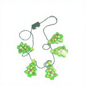 Bowst Hong 9-<b>Light</b> White <b>LED</b> Christmas <b>Tree</b> String <b>Lights</b> with Manual Control Holiday Party Decoration Necklace - Product Image 3