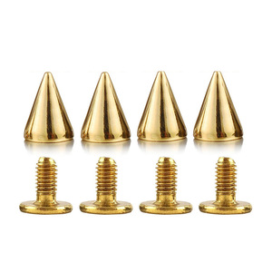 Tự làm Punk gai đạn hình nón gai đinh tán 7x10mm đinh tán kim loại vít trở lại đinh tán đinh tán cho túi xách da vành đai Giày chó cổ áo - Product Image 1