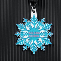 Médaille de ski de sport de fabrication 1ère 2ème 3ème ice elite toutes étoiles médaillon de fleur de neige