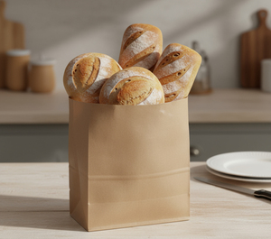 Tùy chỉnh bền Túi giấy Kraft thân thiện với môi trường cho thực phẩm lớp Nâu ăn trưa & bánh takeout bao bì có thể tái chế tùy chỉnh logo & kích thước - Product Image 3