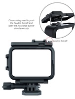 Boîtier de protection Takenoken avec double accessoire de cadre d'ouverture supérieure pour caméra d'action GoPro Hero 9 & 10