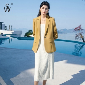 Blazer pour femme, <span class=keywords><strong>vêtements</strong></span> d'affaires haut de gamme, vente en gros, pour printemps et automne - Product Image 4
