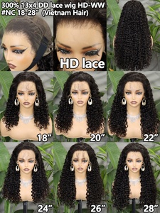 Peluca de Cabello Humano con Frente de Encaje 13x4, Densidad 300%, Encaje HD, Ondas Profundas, de 18 a 28 Pulgadas, para Mujer - Product Image 4