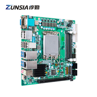 Placa base Zunsia Mini ITX 2 Lan 6COM 4 * SATA 12th 13th Gen LGA 1700 B660 H670 DDR5 X86 placa base Industrial Mini-ITX para quiosco