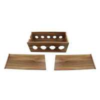 Boîte de rangement pour câbles de téléphone portable, gestion des câbles, organisateur de cordons, boîte de rangement pour câbles en bois d'acacia avec couvercle