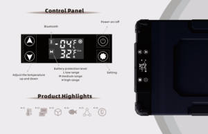 Réfrigérateur portable GCSOAR PFT-CF40A 12v/24v pour voiture, mini climatiseur électrique AC/DC, affichage numérique, camping, extérieur, produit lié à l'énergie solaire - Product Image 6