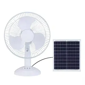 Solar Fan With Solar Panel 12 Inch Desk Fan 12V DC Solar Table Rechargeable Table Solar Fan With Solar Panel/