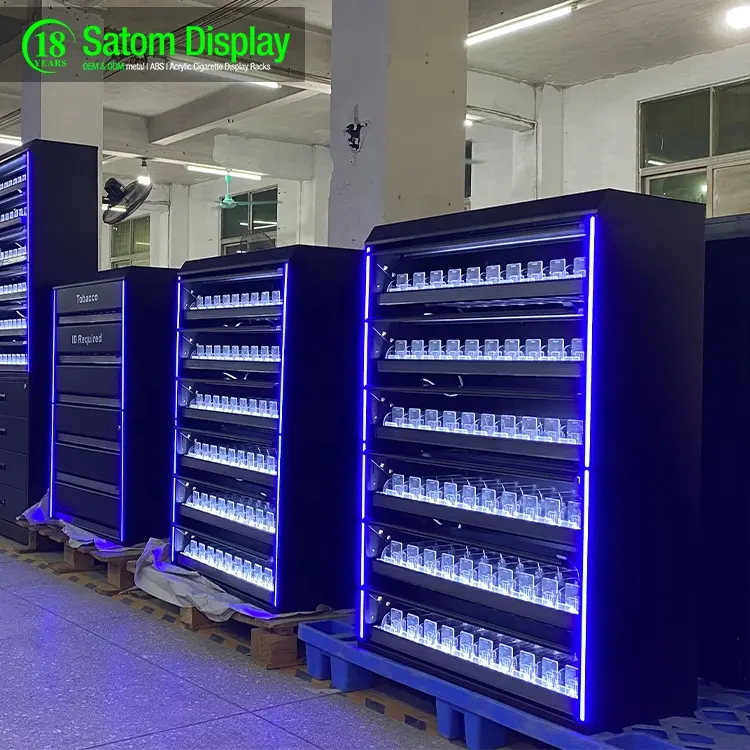 16 Years Experienced Factory Wholesale Smokeless Metal Tobacco And Cigarette Display Cabinet