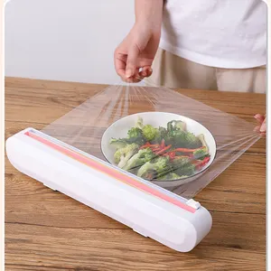 Nieuw Ontworpen Schuif Cutter Ziplock Bag Voedsel Opslag Organizer Folie Dispenser Met Snijder