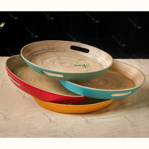 Vente en gros de plateau en bambou à salade durable écologique de haute qualité pour assiette de fruits et décoration de maison/cuisine - Product Image 6