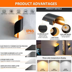 Lampu Dinding LED Spiral desain 10W, lampu dinding dalam ruang luar ruang Modern Nordik tempat lilin tahan air lampu dinding Interior dekorasi rumah - Product Image 2