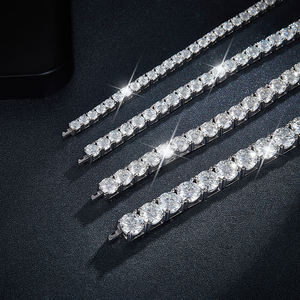 TK Gran Oferta Pulsera de Tenis de Moissanita de 4mm para Mujer, Chapada en Oro de 14K, DEF VVS, Estilo Clásico, Joyería Cristiana - Product Image 5