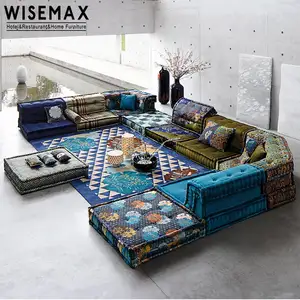 Мебель WISEMAX, дизайнерская мебель для дома, мебель большого размера для гостиной, секционный L-образный пол, для ленивых, модульный, 8 мест, набор диванов