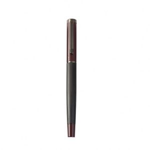 Two Tone Vertical Groove Twist Metal <b>Roller</b> Pen With Chrome Clip Anti Slip <b>Textured</b> Barrel Rotating Signature Pen Custom Logo - Product Image 6